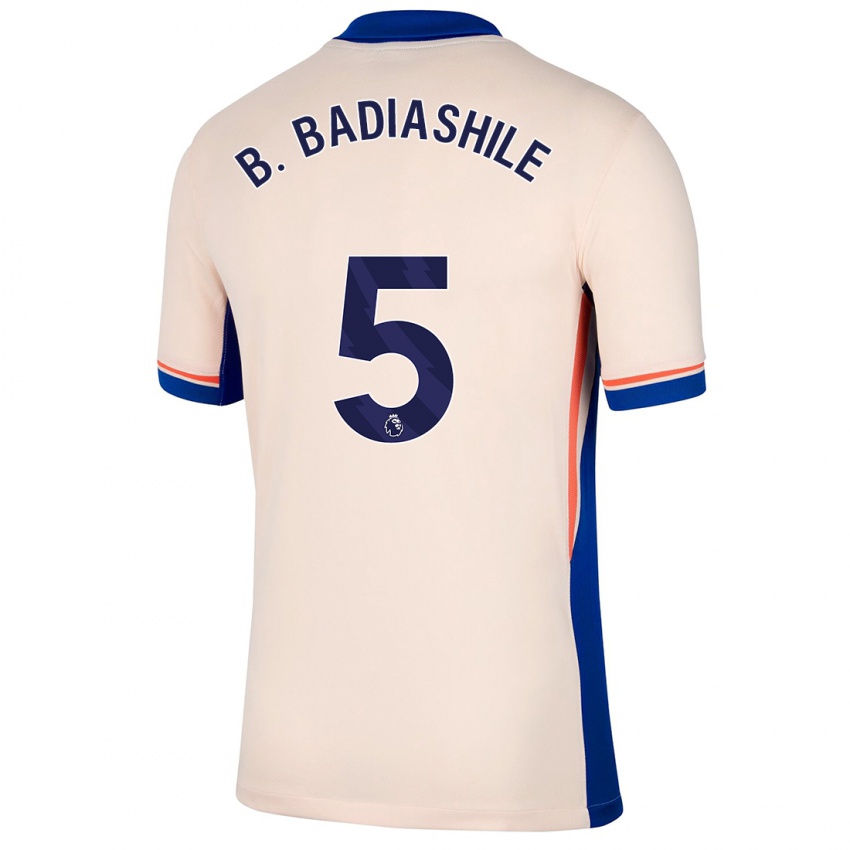 Kinder Benoît Badiashile #5 Hellbeige Auswärtstrikot Trikot 2024/25 T-Shirt