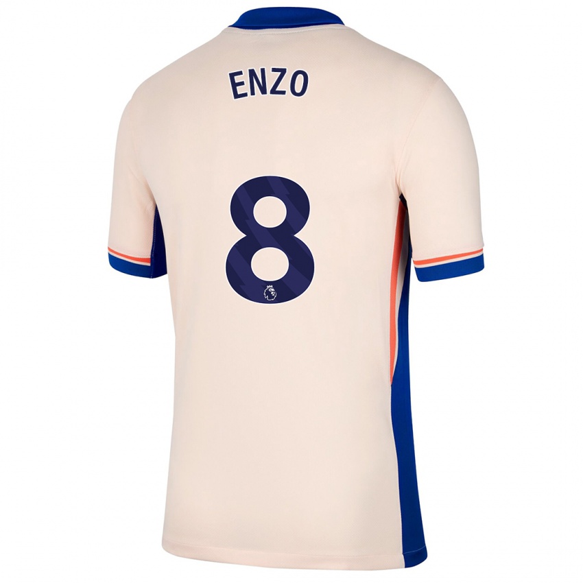 Kinder Enzo Fernández #8 Hellbeige Auswärtstrikot Trikot 2024/25 T-Shirt