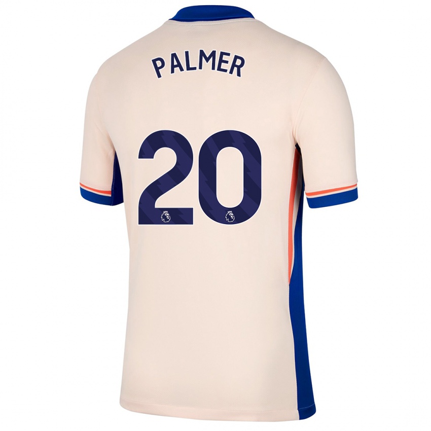 Kinder Cole Palmer #20 Hellbeige Auswärtstrikot Trikot 2024/25 T-Shirt