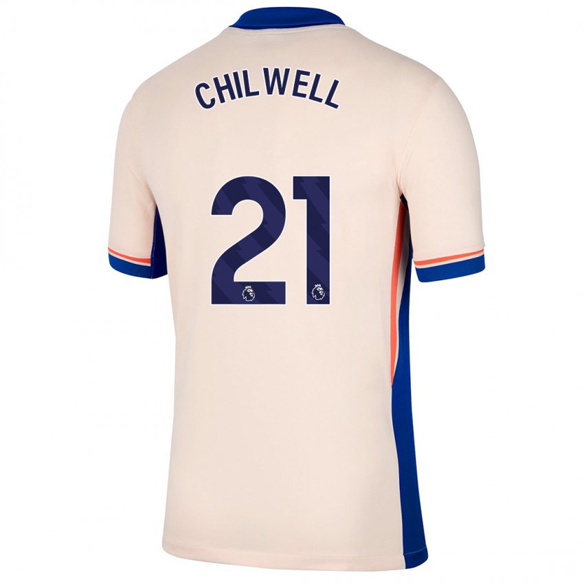 Kinder Ben Chilwell #21 Hellbeige Auswärtstrikot Trikot 2024/25 T-Shirt