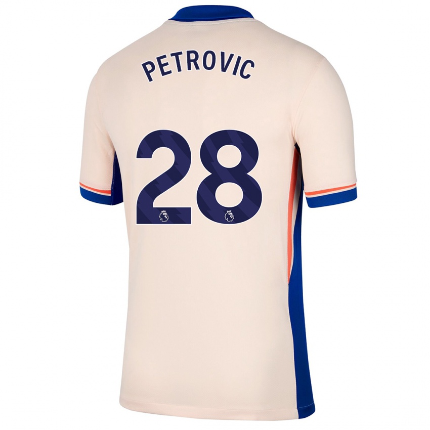 Kinder Djordje Petrovic #28 Hellbeige Auswärtstrikot Trikot 2024/25 T-Shirt