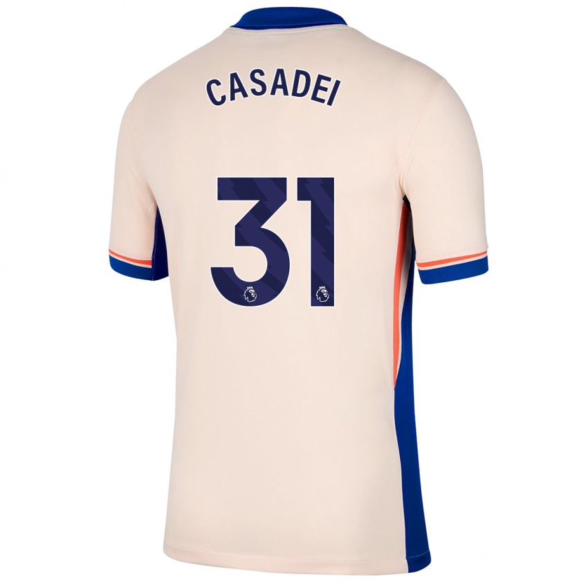 Kinder Cesare Casadei #31 Hellbeige Auswärtstrikot Trikot 2024/25 T-Shirt