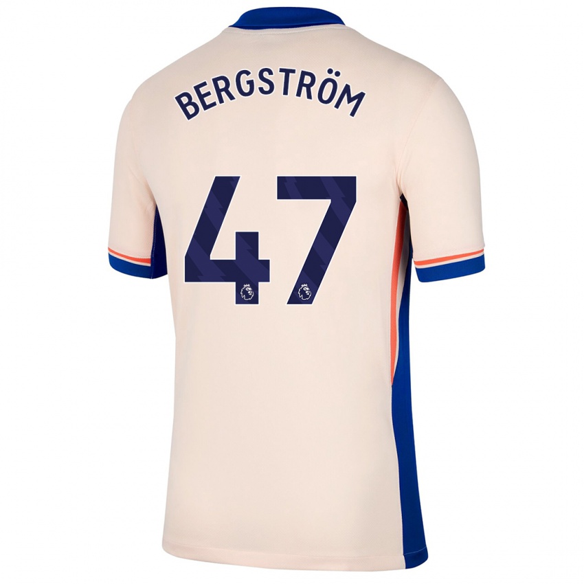 Kinder Lucas Bergström #47 Hellbeige Auswärtstrikot Trikot 2024/25 T-Shirt