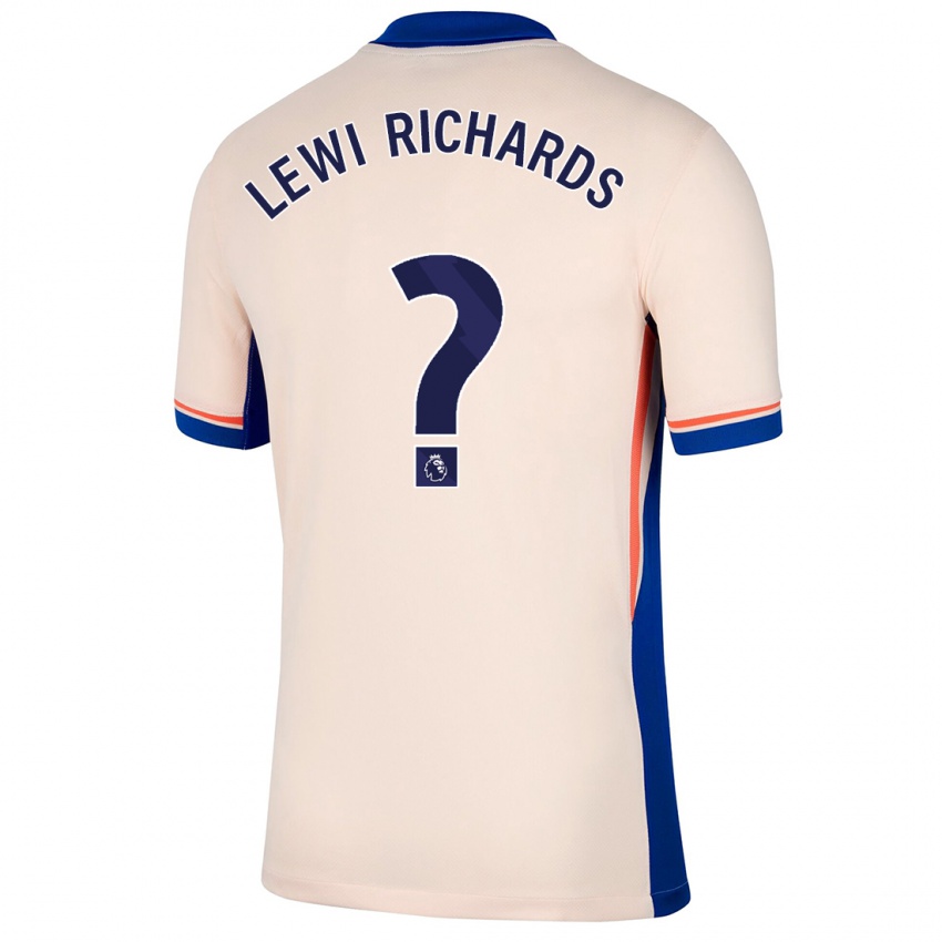 Kinder Lewi Richards #0 Hellbeige Auswärtstrikot Trikot 2024/25 T-Shirt