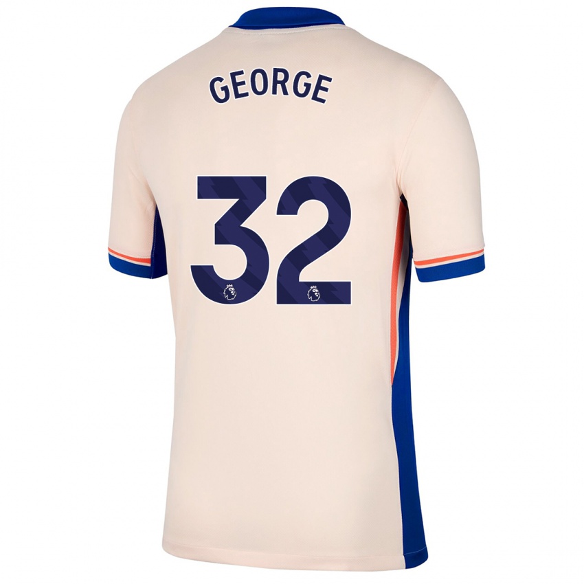 Kinder Tyrique George #32 Hellbeige Auswärtstrikot Trikot 2024/25 T-Shirt