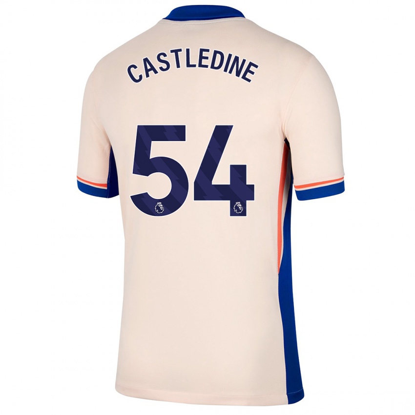 Kinder Leo Castledine #54 Hellbeige Auswärtstrikot Trikot 2024/25 T-Shirt