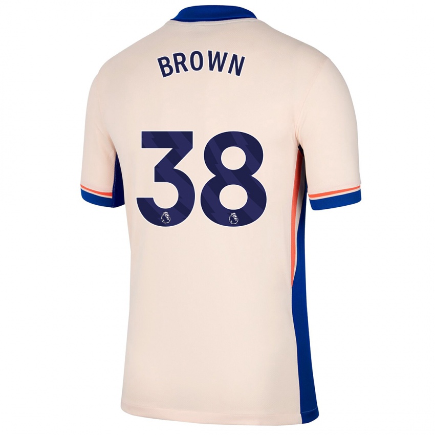 Kinder Cerys Brown #38 Hellbeige Auswärtstrikot Trikot 2024/25 T-Shirt