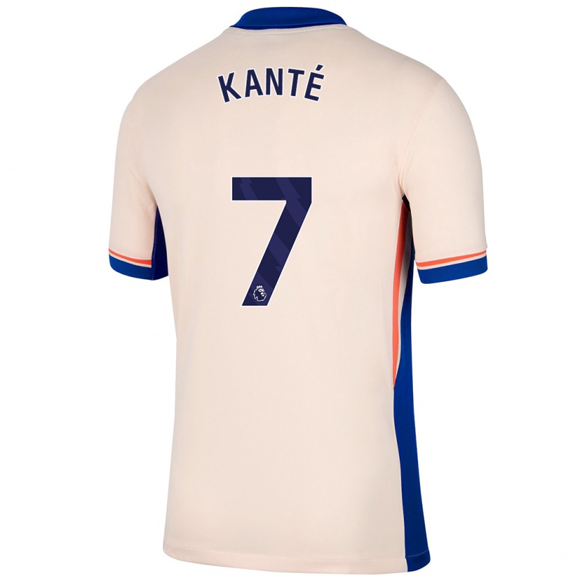 Kinder N'golo Kante #7 Hellbeige Auswärtstrikot Trikot 2024/25 T-Shirt