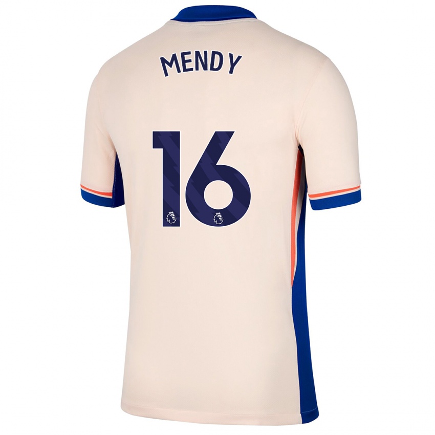 Kinder Edouard Mendy #16 Hellbeige Auswärtstrikot Trikot 2024/25 T-Shirt