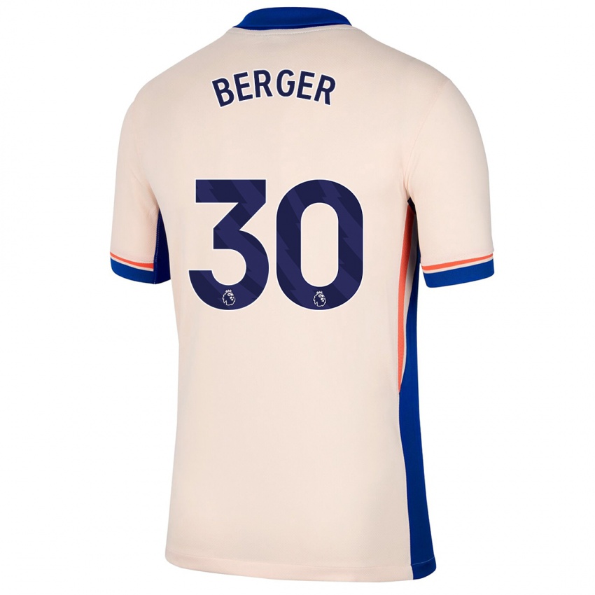 Kinder Ann-Katrin Berger #30 Hellbeige Auswärtstrikot Trikot 2024/25 T-Shirt