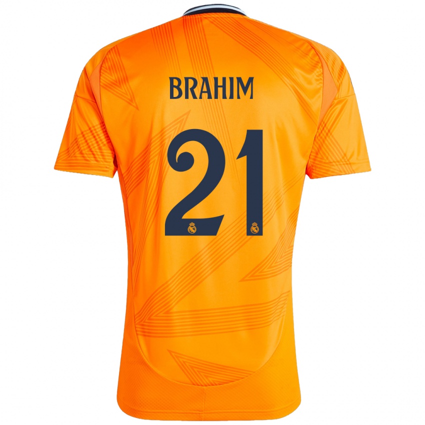 Kinder Brahim Diaz #21 Orange Auswärtstrikot Trikot 2024/25 T-Shirt