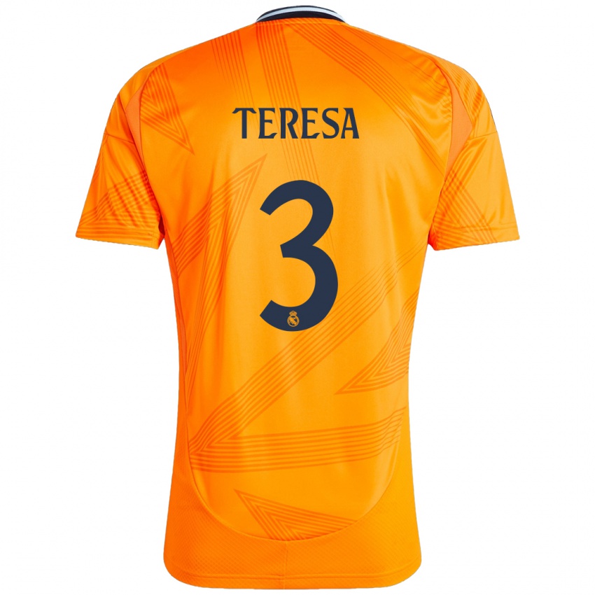 Kinder Teresa Abelleira #3 Orange Auswärtstrikot Trikot 2024/25 T-Shirt