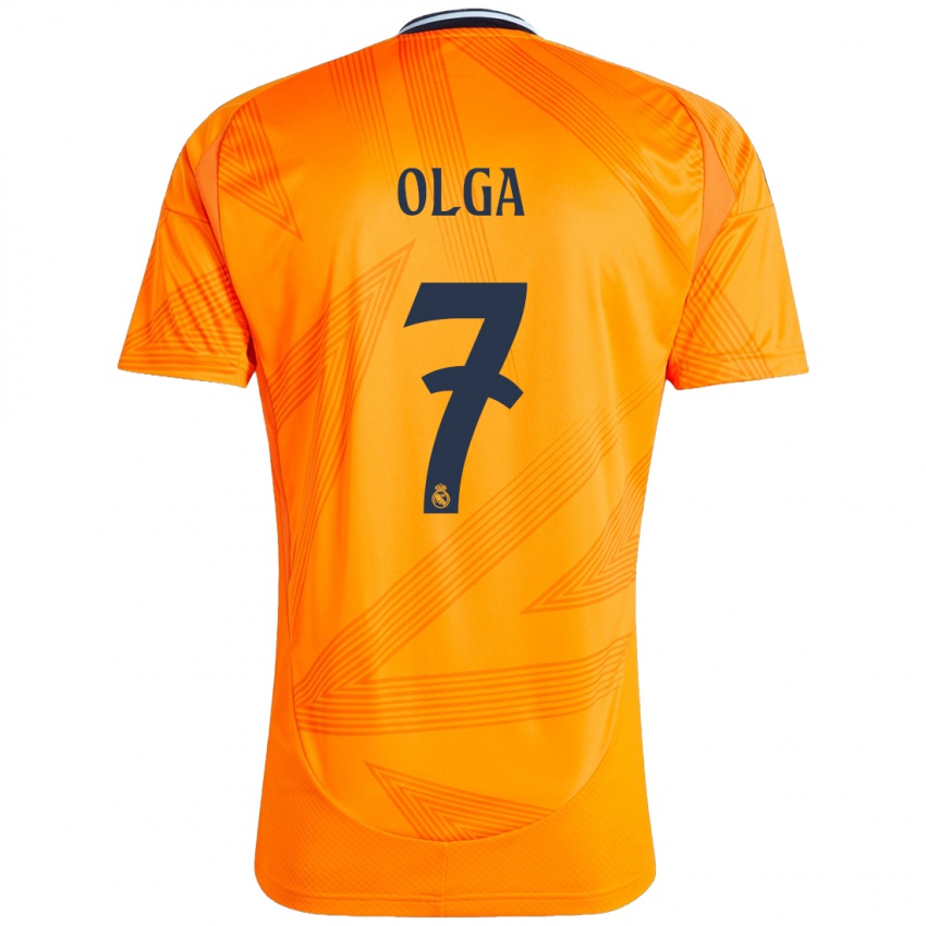 Kinder Olga Carmona #7 Orange Auswärtstrikot Trikot 2024/25 T-Shirt