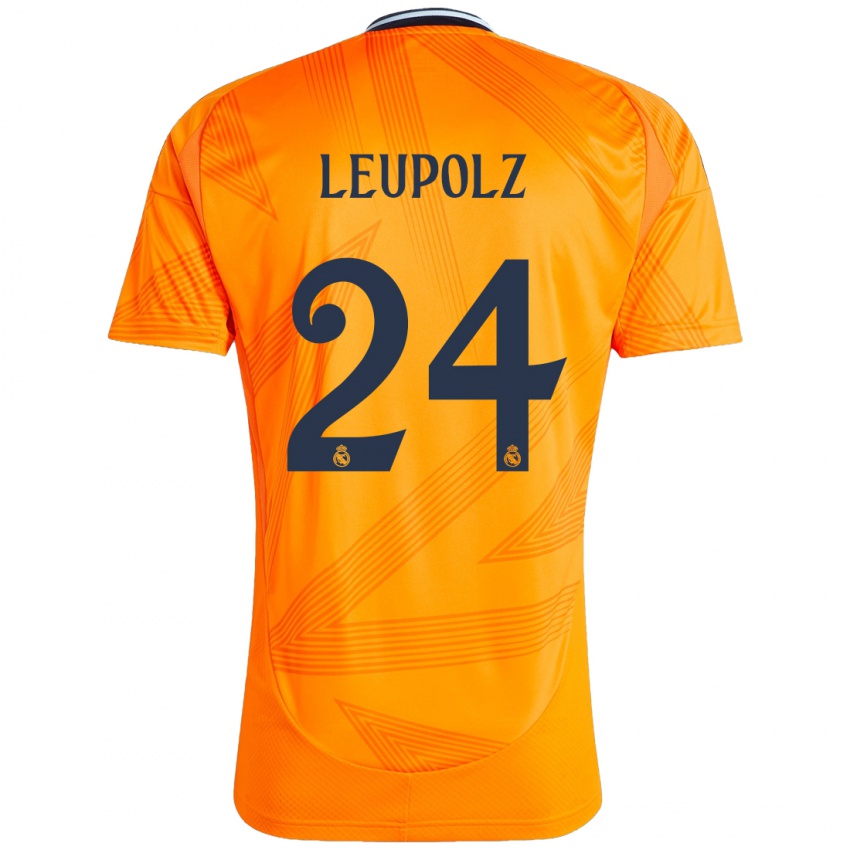 Kinder Melanie Leupolz #24 Orange Auswärtstrikot Trikot 2024/25 T-Shirt