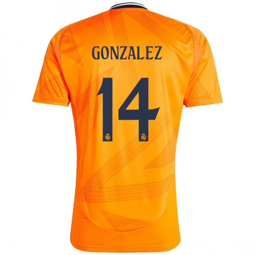 Kinder David Gonzalez #14 Orange Auswärtstrikot Trikot 2024/25 T-Shirt