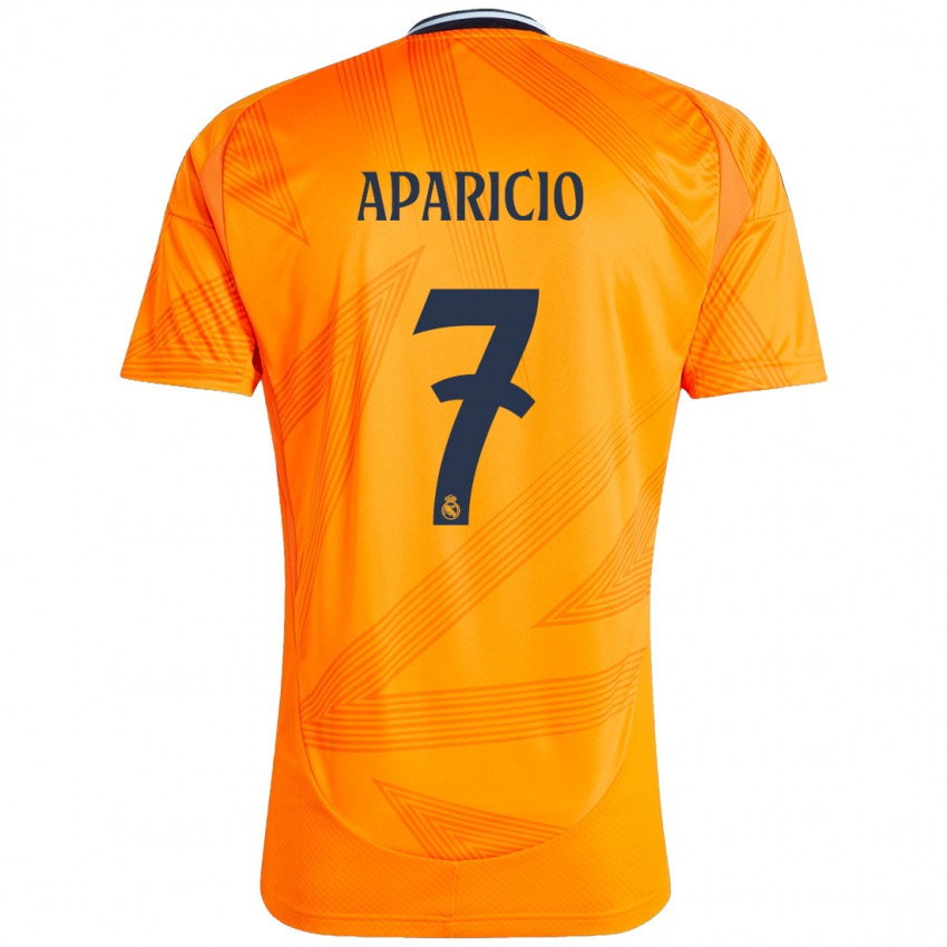 Kinder Esteban Aparicio #7 Orange Auswärtstrikot Trikot 2024/25 T-Shirt