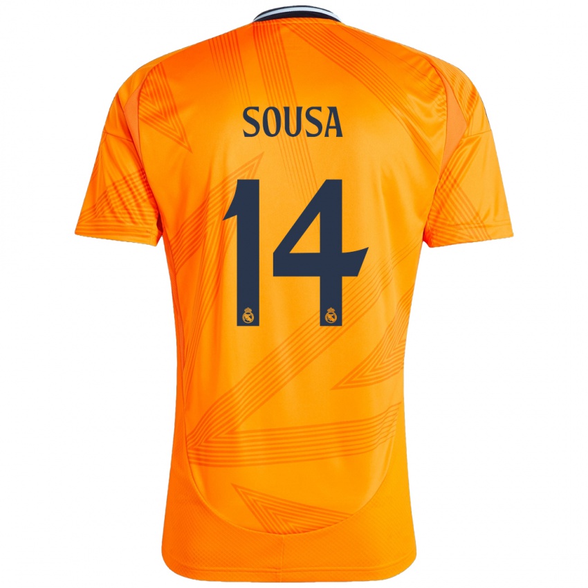 Kinder Kathellen Sousa #14 Orange Auswärtstrikot Trikot 2024/25 T-Shirt