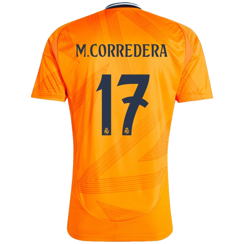 Kinder Marta Corredera #17 Orange Auswärtstrikot Trikot 2024/25 T-Shirt