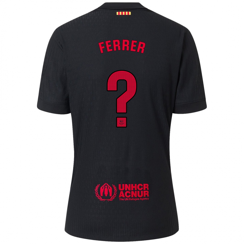 Kinder Dani Ferrer #0 Schwarz Rot Auswärtstrikot Trikot 2024/25 T-Shirt