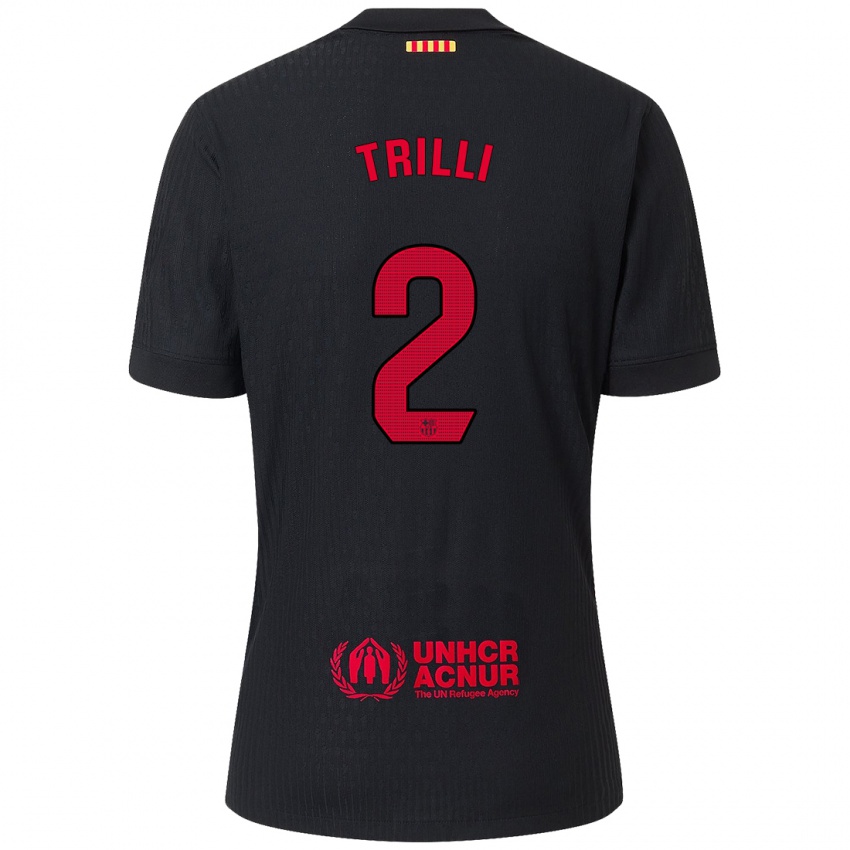 Kinder Trilli #2 Schwarz Rot Auswärtstrikot Trikot 2024/25 T-Shirt