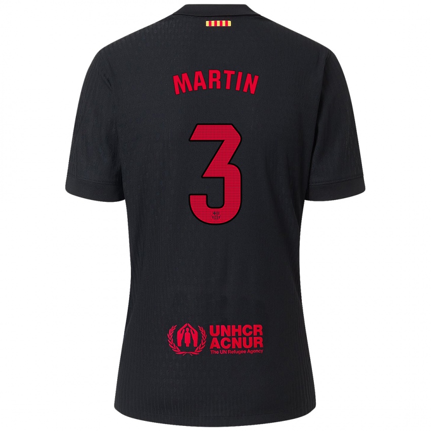 Kinder Gerard Martin #3 Schwarz Rot Auswärtstrikot Trikot 2024/25 T-Shirt