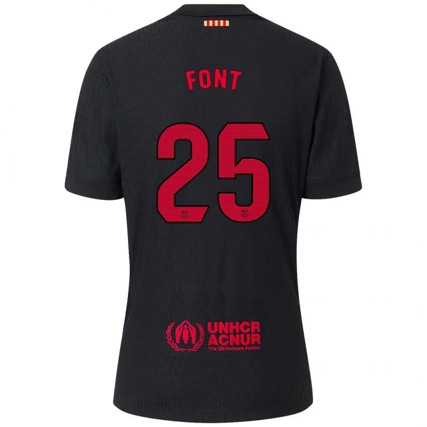 Kinder Gemma Font #25 Schwarz Rot Auswärtstrikot Trikot 2024/25 T-Shirt