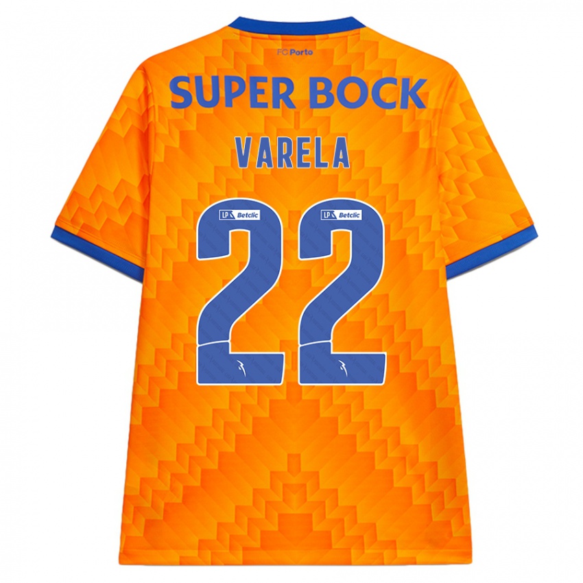 Kinder Alan Varela #22 Orange Auswärtstrikot Trikot 2024/25 T-Shirt