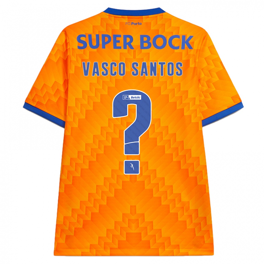 Kinder Vasco Santos #0 Orange Auswärtstrikot Trikot 2024/25 T-Shirt