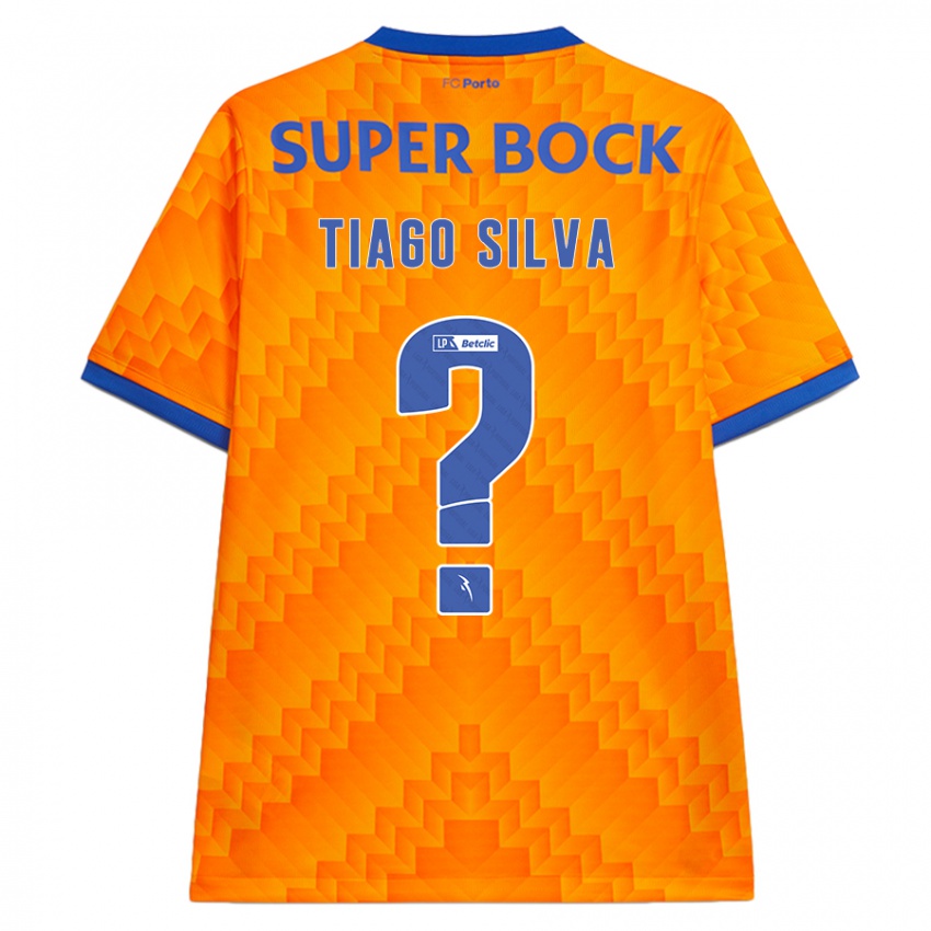 Kinder Tiago Silva #0 Orange Auswärtstrikot Trikot 2024/25 T-Shirt