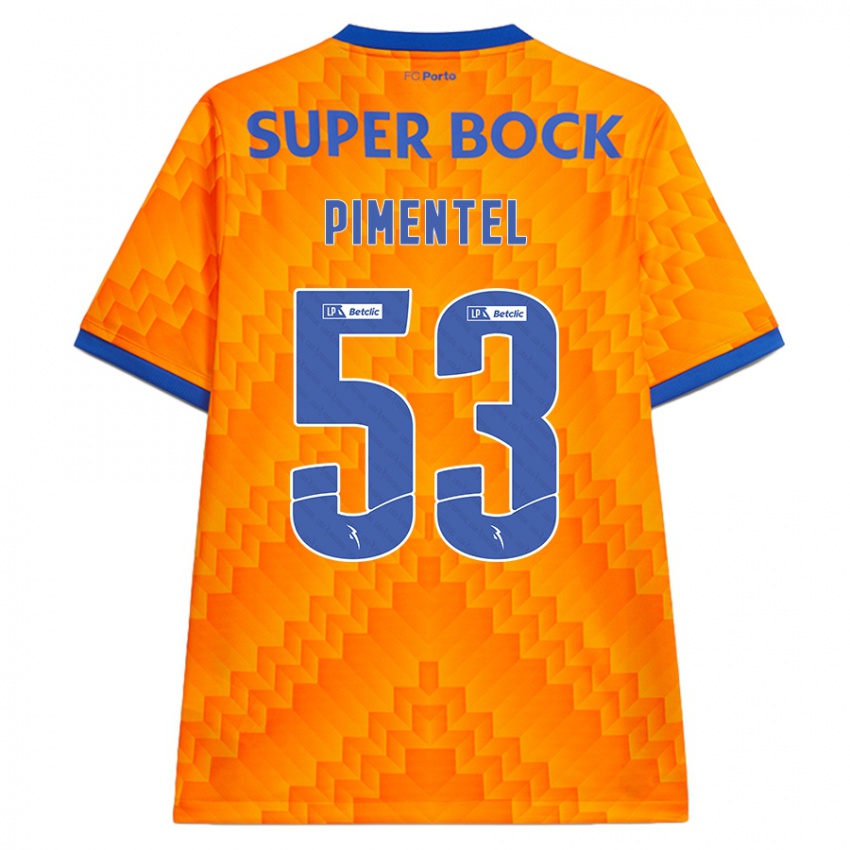 Kinder Eric Pimentel #53 Orange Auswärtstrikot Trikot 2024/25 T-Shirt