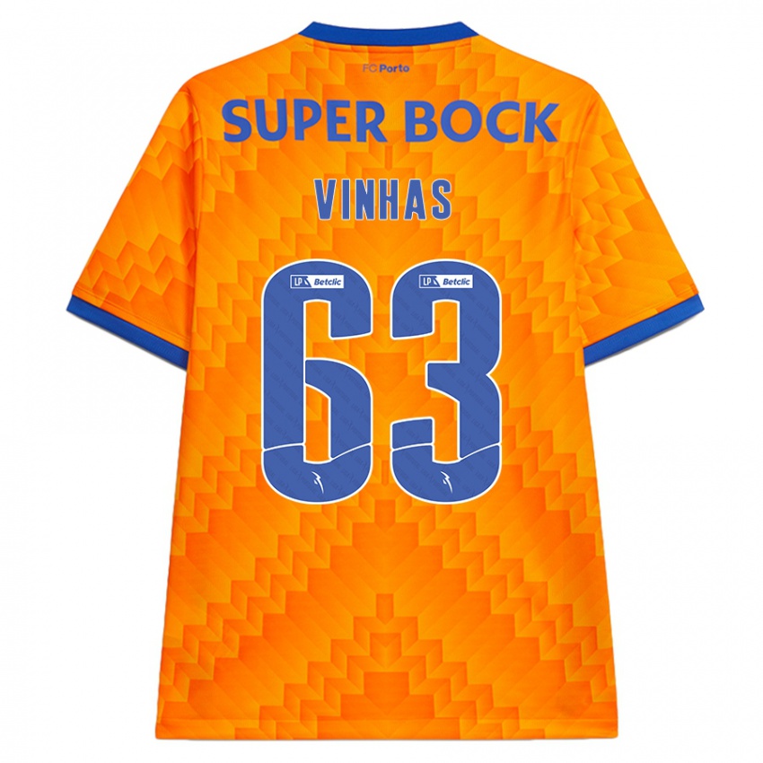 Kinder David Vinhas #63 Orange Auswärtstrikot Trikot 2024/25 T-Shirt