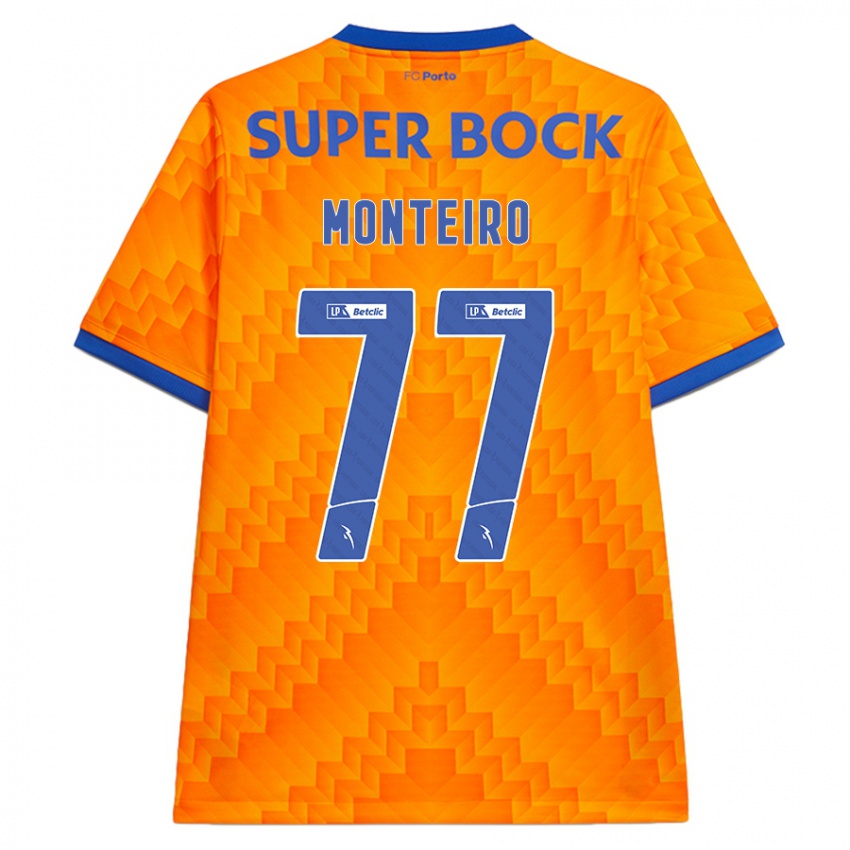 Kinder Rui Monteiro #77 Orange Auswärtstrikot Trikot 2024/25 T-Shirt