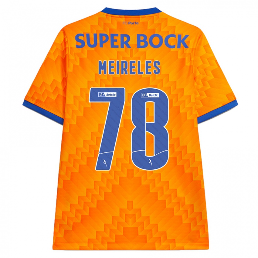 Kinder Jorge Meireles #78 Orange Auswärtstrikot Trikot 2024/25 T-Shirt