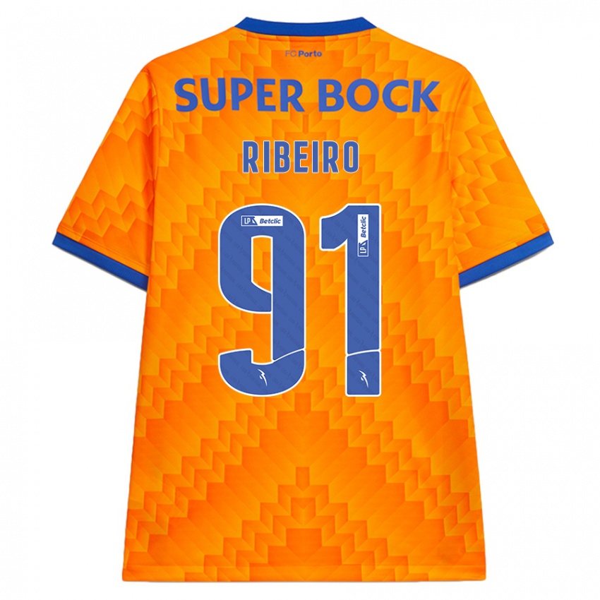 Kinder Gonçalo Ribeiro #91 Orange Auswärtstrikot Trikot 2024/25 T-Shirt