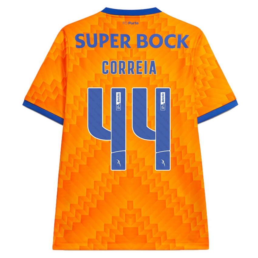 Kinder Romain Correia #44 Orange Auswärtstrikot Trikot 2024/25 T-Shirt