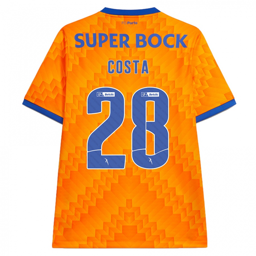 Kinder Bruno Costa #28 Orange Auswärtstrikot Trikot 2024/25 T-Shirt