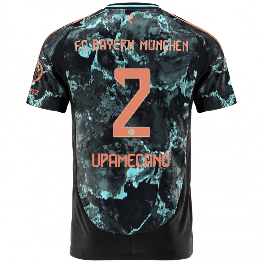 Kinder Dayot Upamecano #2 Schwarz Auswärtstrikot Trikot 2024/25 T-Shirt