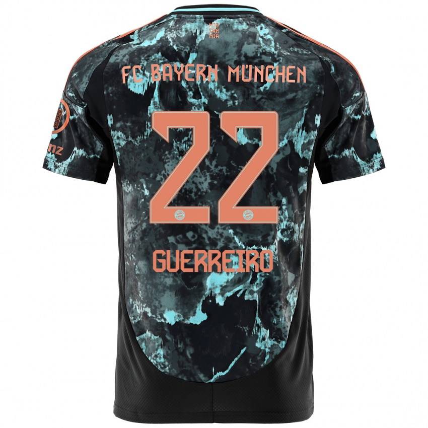 Kinder Raphael Guerreiro #22 Schwarz Auswärtstrikot Trikot 2024/25 T-Shirt