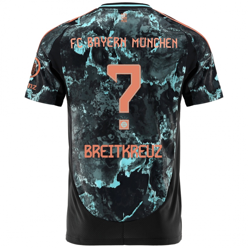 Kinder Steve Breitkreuz #0 Schwarz Auswärtstrikot Trikot 2024/25 T-Shirt