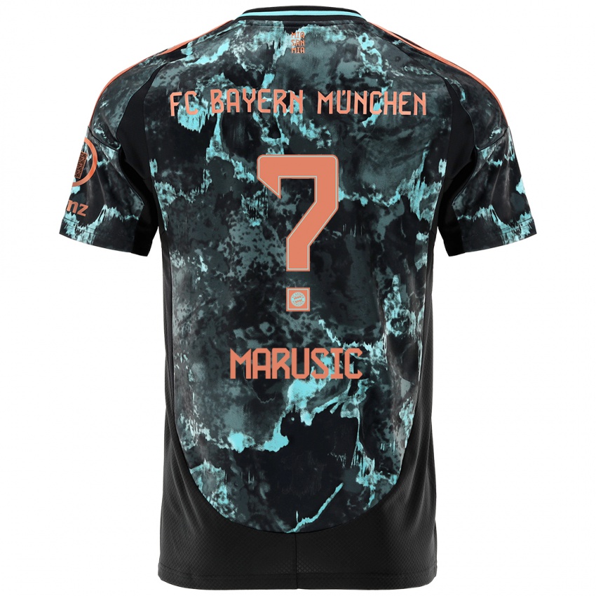 Kinder Gabriel Marusic #0 Schwarz Auswärtstrikot Trikot 2024/25 T-Shirt