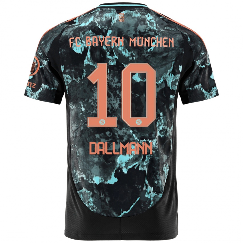 Kinder Linda Dallmann #10 Schwarz Auswärtstrikot Trikot 2024/25 T-Shirt