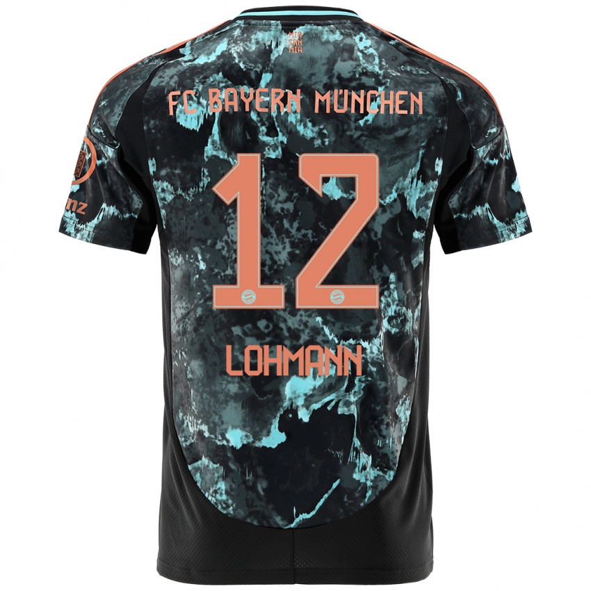 Kinder Sydney Lohmann #12 Schwarz Auswärtstrikot Trikot 2024/25 T-Shirt