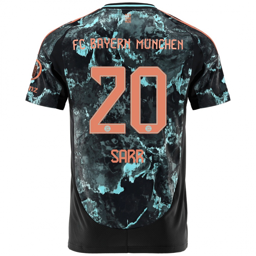 Kinder Bouna Sarr #20 Schwarz Auswärtstrikot Trikot 2024/25 T-Shirt