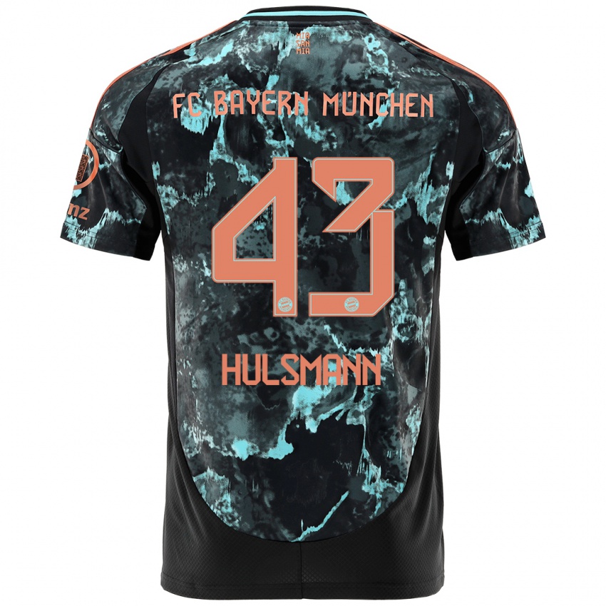 Kinder Tom Hulsmann #43 Schwarz Auswärtstrikot Trikot 2024/25 T-Shirt