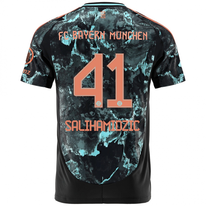 Kinder Nick Salihamidzic #41 Schwarz Auswärtstrikot Trikot 2024/25 T-Shirt