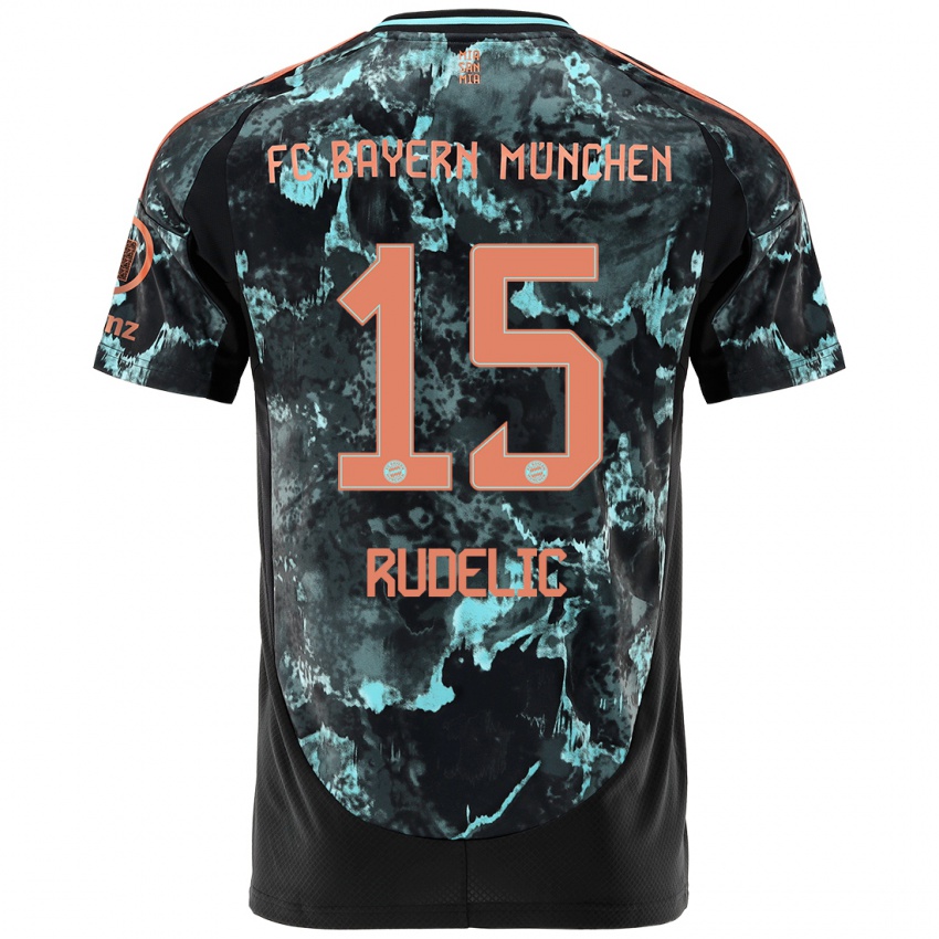 Kinder Ivana Rudelic #15 Schwarz Auswärtstrikot Trikot 2024/25 T-Shirt