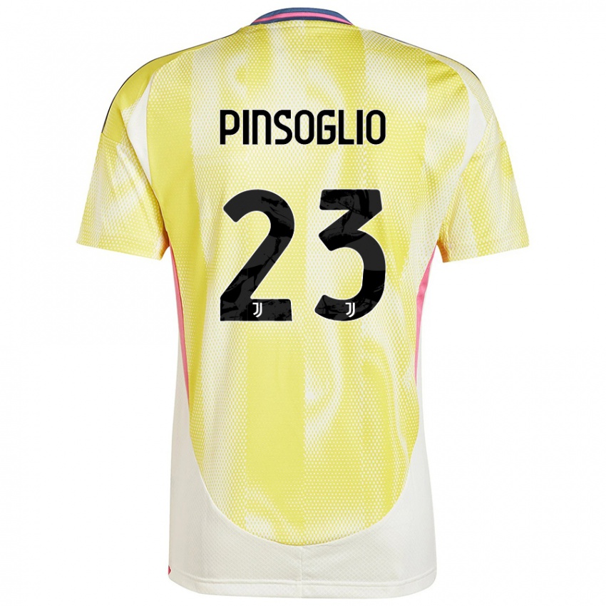 Kinder Carlo Pinsoglio #23 Solargelb Auswärtstrikot Trikot 2024/25 T-Shirt