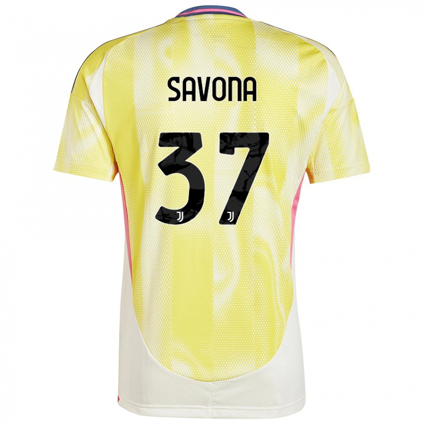 Kinder Nicolo Savona #37 Solargelb Auswärtstrikot Trikot 2024/25 T-Shirt