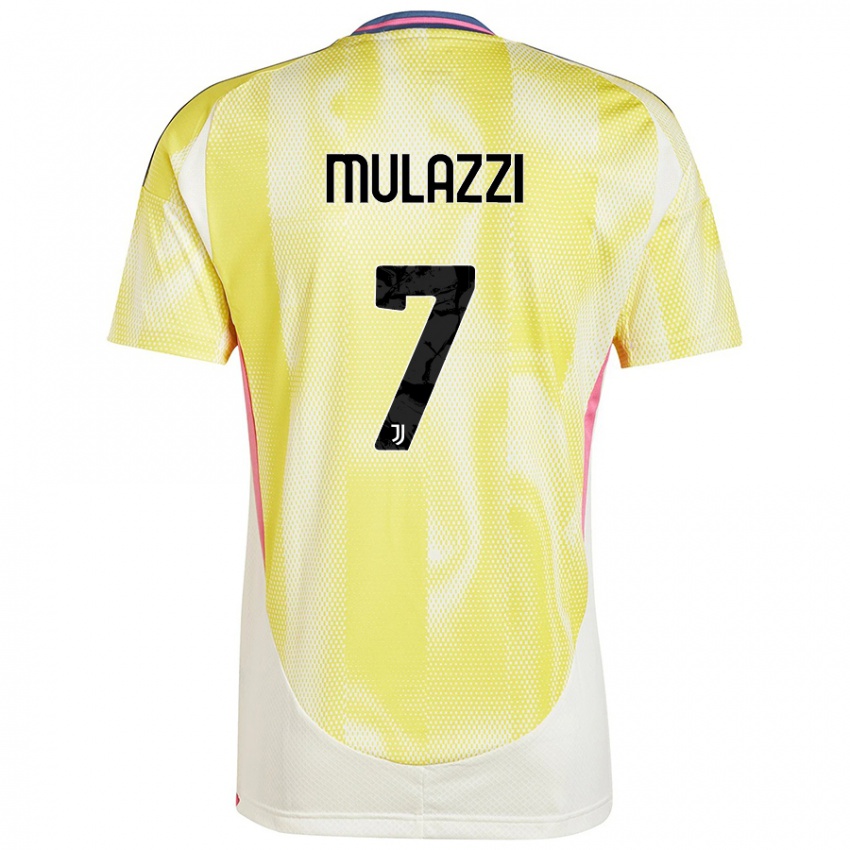 Kinder Gabriele Mulazzi #7 Solargelb Auswärtstrikot Trikot 2024/25 T-Shirt