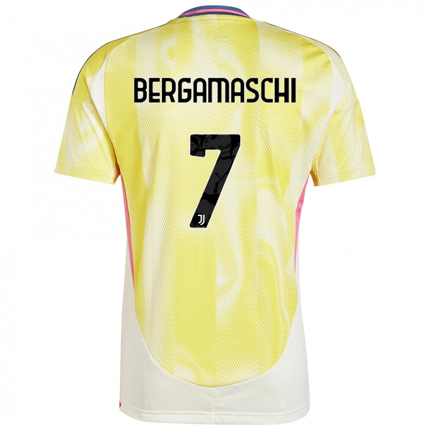 Kinder Valentina Bergamaschi #7 Solargelb Auswärtstrikot Trikot 2024/25 T-Shirt